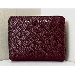 New Marc Jacobs Compact Bifold Wallet Pomegranate